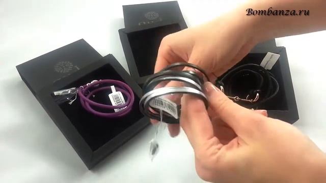 Браслеты Qudo: Classico DuoS; Niagara RG черный; Tender S фиолетовый