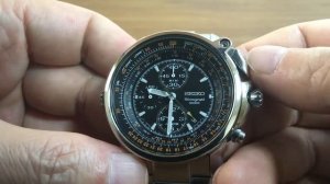 How to set Seiko Flightmaster  Chronograph SNAB73P1 / 7T62-0HM0