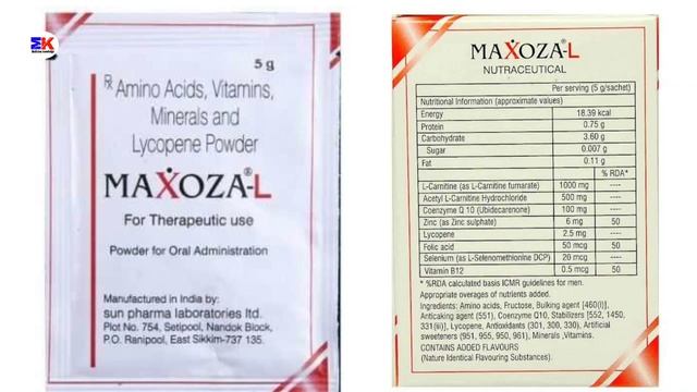Maxozal L Powder | Amino Acid Vitamins Minerals and Lycopene Powder | Maxozal L Powder Uses Benefit