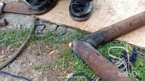 стыкую круглую трубу под 90 градусов