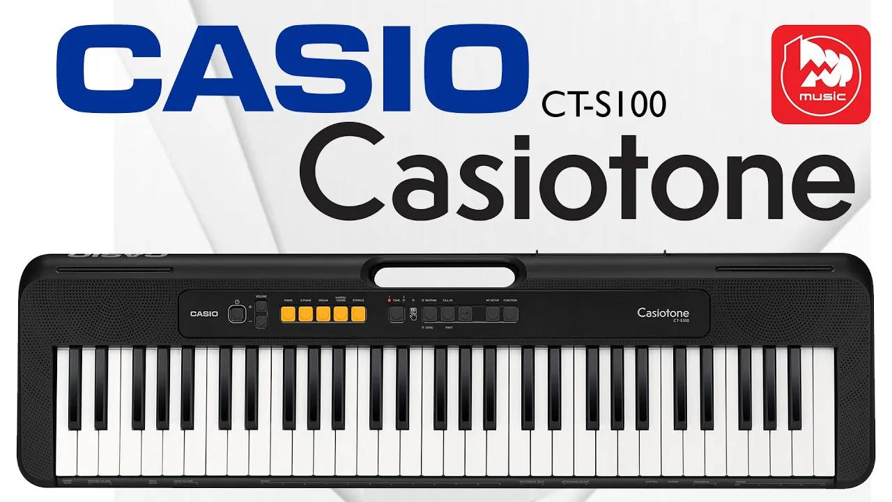 Синтезатор CASIO CT-S100 серии Casiotone (небольшой и лёгкий синт для детей)