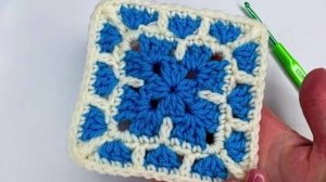 Объемный мотив крючком пошагово - Вязание крючком для начинающих