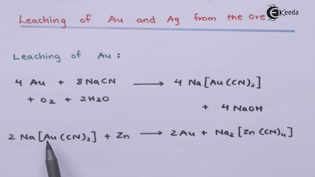 Leaching of Au and Ag - Metallurgy - Chemistry Class 12