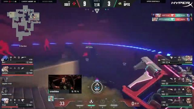 OpTic Gaming vs XSET - VALORANT Champions 2022 - Upper Bracket - BO3 смотреть онлайн