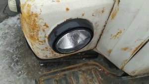 газ 3309. пластиковые фары от УАЗ