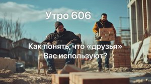 Утро 606 с Андреем Тихоновым. Как понять, что «друзья» Вас используют?