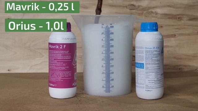 Mavrik 0,25L+Orius1,0L Эксперимент с баковыми смесями на совместимость препаратов смотреть онлайн