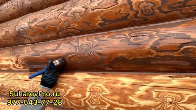 Пескоструйная обработка деревянного дома, теплый шов покраска маслом gnature смотреть онлайн