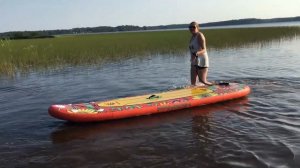 Тестовый выезд на сапборде на Лемболовское озеро