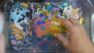 Слайм из фрэппера «Единорог» Успокаивающее видео со слизью ASMR