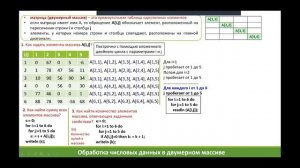 ЕГЭ 19 и 27. Обработка двумерных массивов.