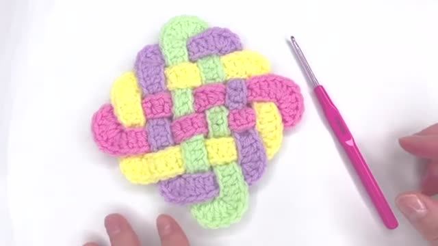 Квадратные мотивы, связанные крючком - Вязание крючком