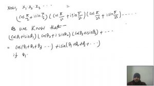 If X𝑟=cos𝜋/2^𝑟 +ⅈ sin𝜋/2^𝑟  𝑡ℎ𝑒𝑛 𝑝𝑟𝑜𝑣𝑒 𝑡ℎ𝑎𝑡 X1⋅X2⋅X3..........to ∞=−1 De Moivre's Theorem|Part 1.