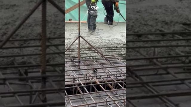 Прием бетона на плиту зимой #ритмстрой