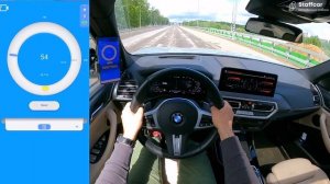 ⏱ 0-100 BMW X3 LCI G01 30d STAGE 1 (300+ hp) / замер разгона БМВ Х3 30д СТЕЙДЖ 1 2022 dragy