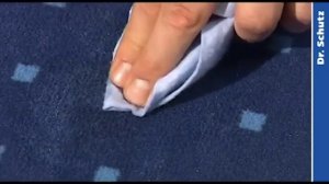 Удаление пятен с коврового покрытия с помощью пятновыводителя Элатекс от Dr. Schutz