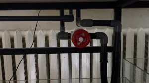 Аквариум с внешней шахтой 180 литров. Проверяем нижний самп.