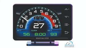 Автомобильный бортовой компьютер HUD XS /Индикатор скорости, напряжения, оборотов/