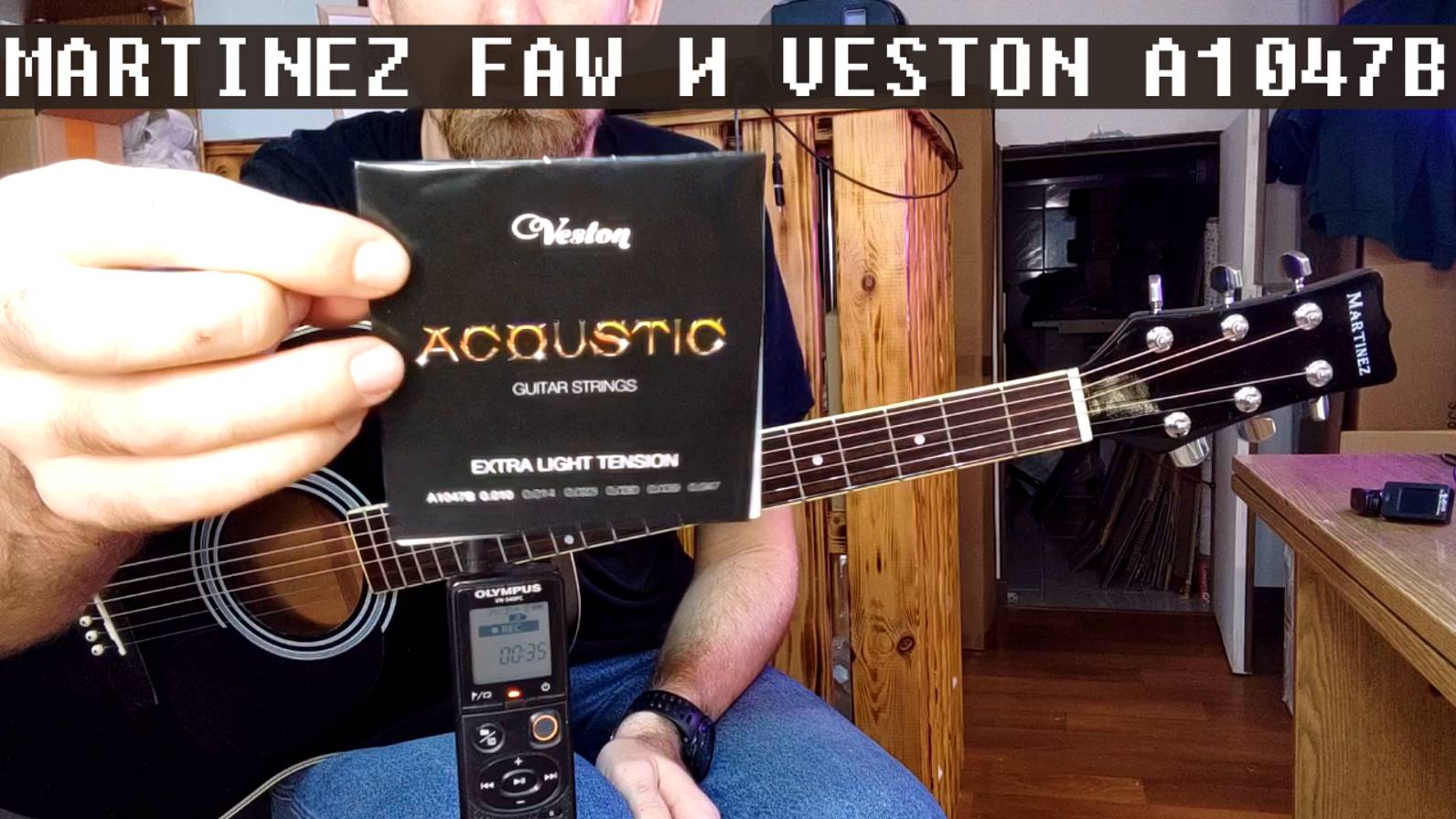 Струны Veston A1047B и гитара Martinez FAW
