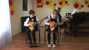 Володькина Н. Н. Дуэт балалаечников Бушная Вероника и Онищук Денис. Г.Андрюшенков Полька-Азбука