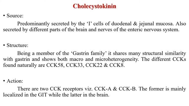 Gastrointestinal Hormones