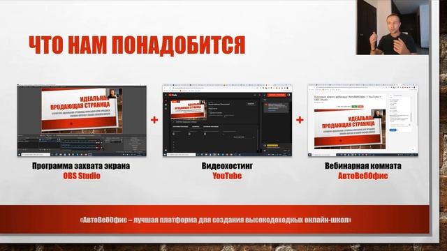 Как провести живой вебинар с помощью YouTube и OBS Studio в Вашей онлайн-школе. Продажи курсов.