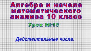 Алгебра 10 класс (Урок№15 - Действительные числа.)