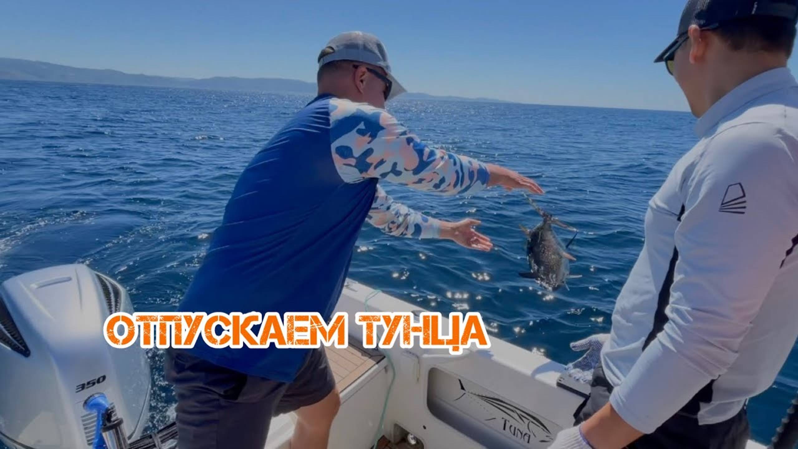 Поймали и отпускаем тунца. #тунец #tuna #россия #сахалин #поймалотпусти