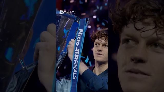 Jannik Sinner With His New ATP Finals Trophy