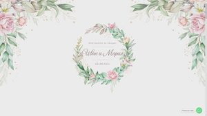 Электронное приглашение на свадьбу в виде сайта "Романтическая зелень"