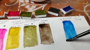 Мои АРТ покупки, акварель Белые ночи, рисую пейзаж. Закат.