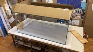 Аквариум с задним сампом 70 литров. Ошиблись с силиконом :(