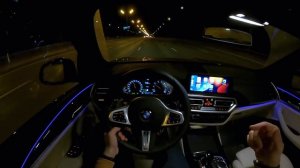 POV тест-драйв BMW X3 G01 20i M-Sport PURE рестайлинг 2022 / тест за рулем БМВ Х3 20и 184 л.с.