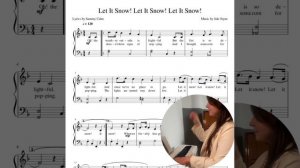 LEt it Snow  разбор с простыми нотами на канале