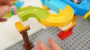 ЛЕГО блоки - американские горки ☆ Конструктор Marble Run ASMR - Hubelino Marble Lift - самолет, авто