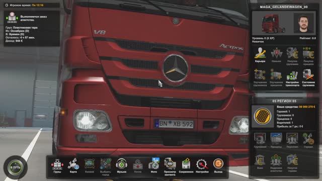 не лёгкая работа дальнобойщика в Euro Truck Simulator 2,