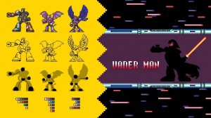 Пиксель Арт: Дарт Вейдер в стиле босса игры Мега Мен | Darth Vader as a Mega Man Boss.