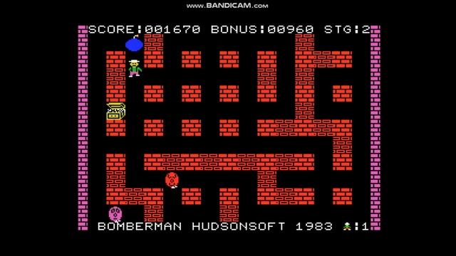 Bomber Man / ボンバーマン (MSX, 1983, Hudson Soft | Yuji Tanaka | Toshiyuki Sasagawa)