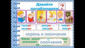 Число глаголов 3 класс
