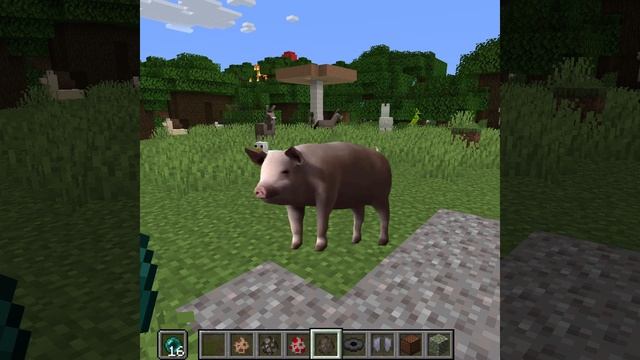 Реалистичная Свинья в Майнкрафте  #Shorts #MineCraft