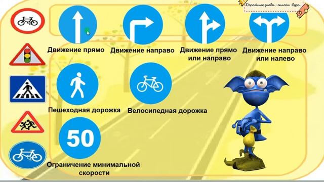 Дорожные знаки для детей. Часть 1. Онлайн - курс : "Безопасные дороги для детей"