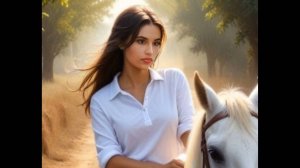 Диана Анкудинова. Катание на лошади.