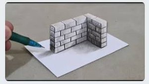пошаговое рисование 3d-стен на бумаге для начинающих