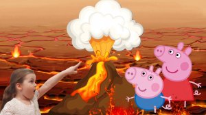 Свинка Пеппа с Джорджем попали в ЛАВУ Настя всех спасла ПОЛ ЭТО ЛАВА [9 серия] Nastya life VLOG 0+