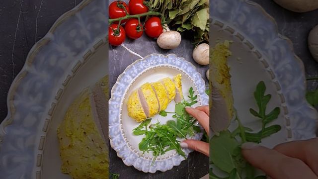 Наш вкусненький ужин!!! Куриное филе в кефире!!! Рецепт в следующем ролике!!!😋😋😋