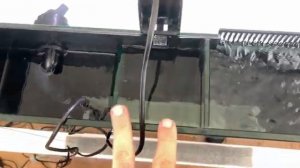 Морской аквариум с задним сампом 45х45х45 см. Как устроен задний самп.