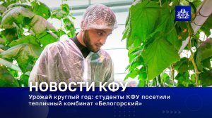 Урожай круглый год: студенты КФУ посетили тепличный комбинат «Белогорский»