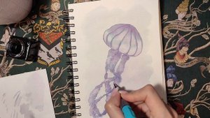 Что рисовать распадающимися чернилами || Их поведение на разной бумаге || Выкраски + Speedpaint