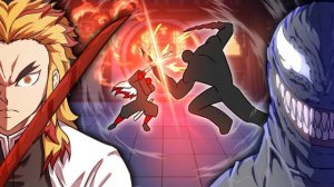 Клинок рассекающий демонов против злодеев из человека-паука