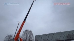 Обзор Daewoo Novus 12.0 CC4CT с 7,5т 19м КМУ Hangil 756 и пультом ДУ с люлькой! 12т До Платона!